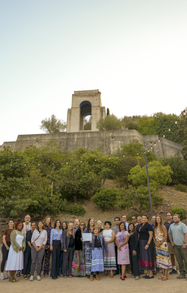 Signing ceremony at Wrigley Memorial