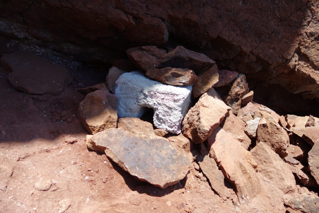 Rock structure for Scripp’s Murrelet bird nest on Catalina Island.